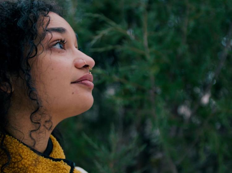 Side profile portrait of Khadija Davis