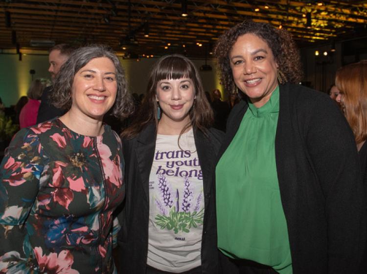 City Auditor Simone Rede, ACLU Organizer Samantha Gladu, and Co-Founder of ALA Strategies Andrea Cooper.