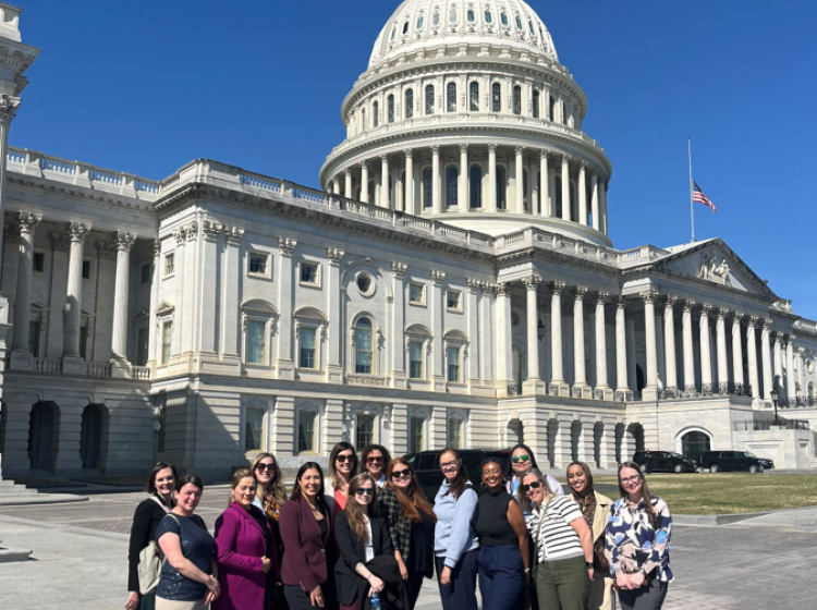 Cohort members in front of Capitol in Washington DC
