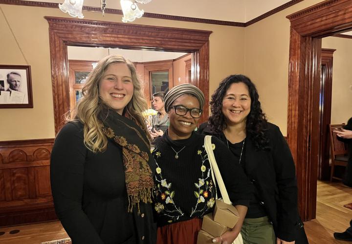 3 smiling people at the last Mycelium Network Dinner 