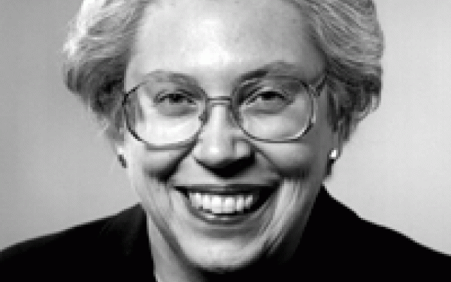 Black and white photo of Judith Ramaley