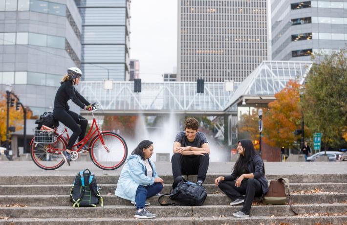 PSU campus photo with bike