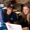 Students working in lab