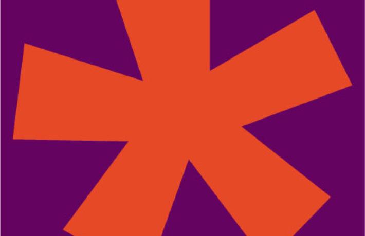 Red asterisk on purple background