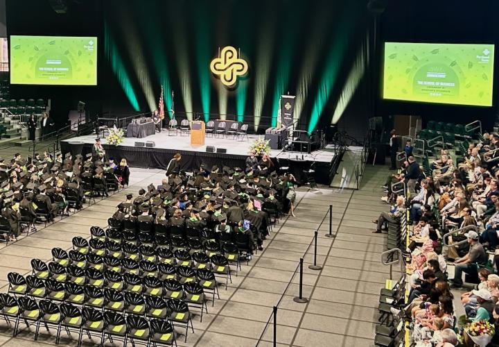 Commencement ceremony stage