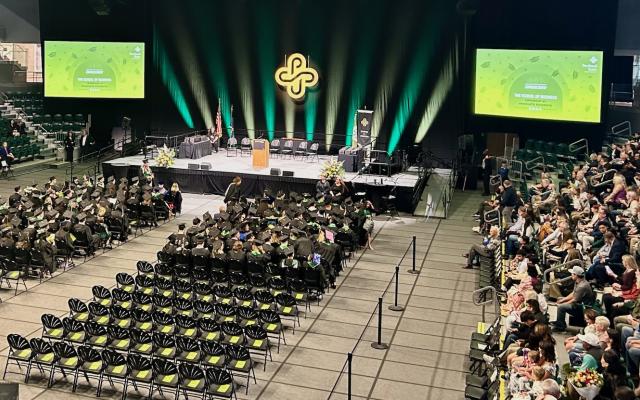 Commencement ceremony stage