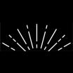 White radiating lines on black background