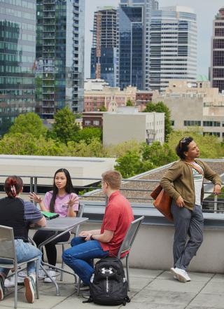 Students on Rooftop