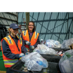 Picture of CES staff sorting waste.