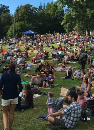 Crowd at Cathedral Park
