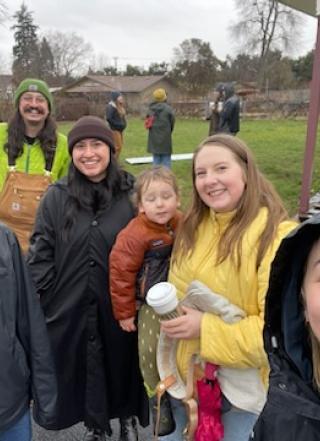 6 smiling faces of CES staff and Dominick from Fruit Tree Project