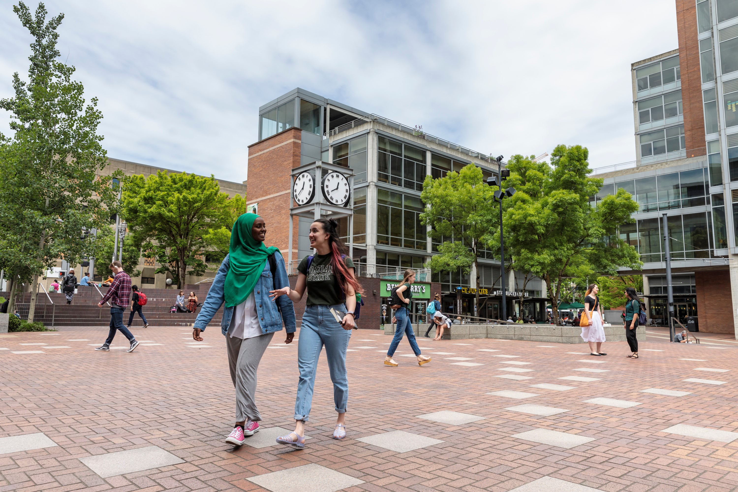 PSU students at Urban Plaza