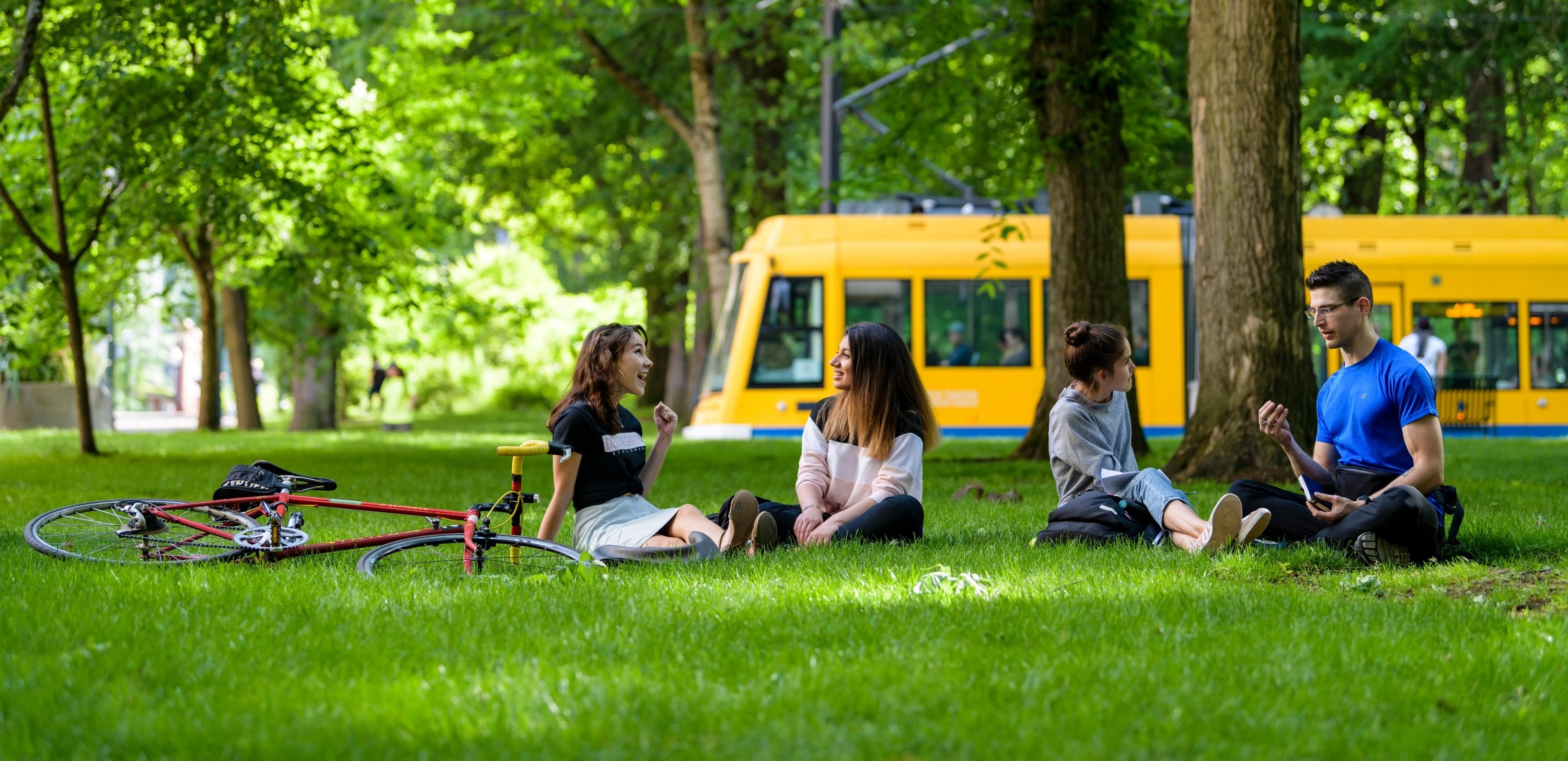 PSU students at the Park Blocks