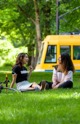 PSU students at the Park Blocks
