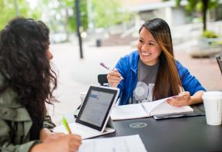 PSU students studying