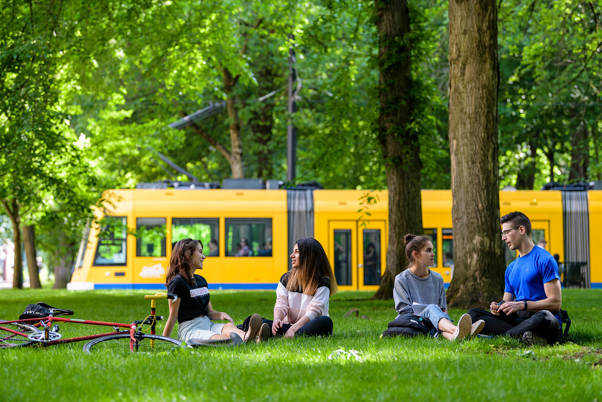 Portland's mass transit systems offer a myriad of ways to reach campus.