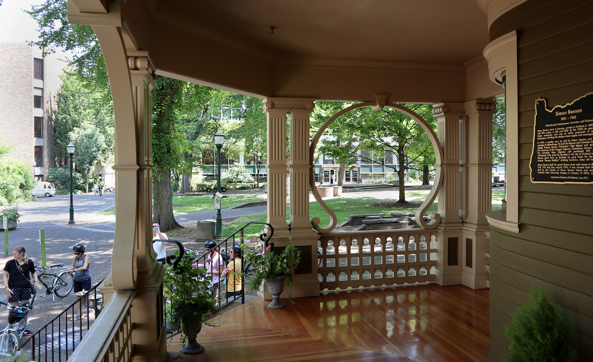 The Simon Benson House sits along the South Park Blocks.