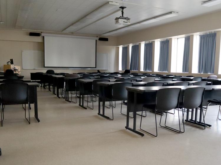 Modern classroom in Cramer Hall.