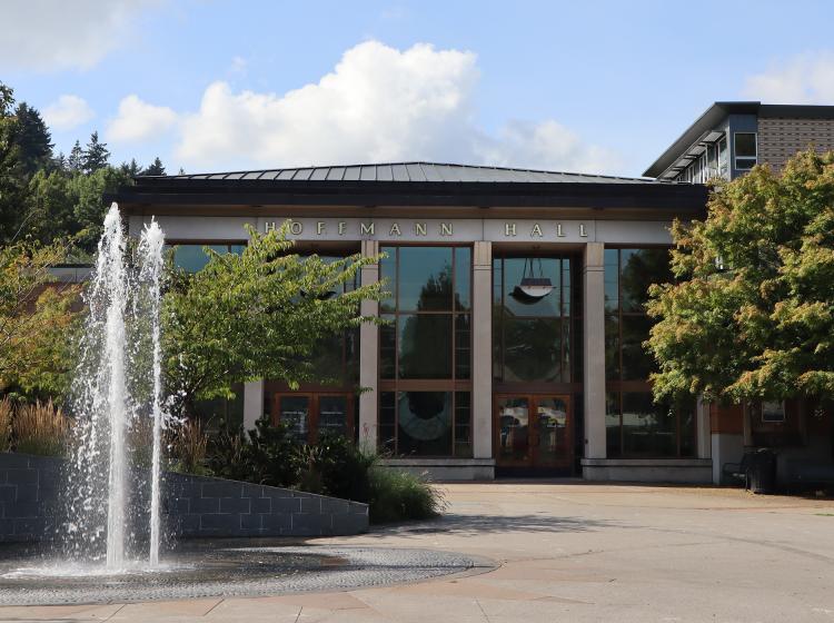 Hoffmann Hall is a lecture hall and meeting space.