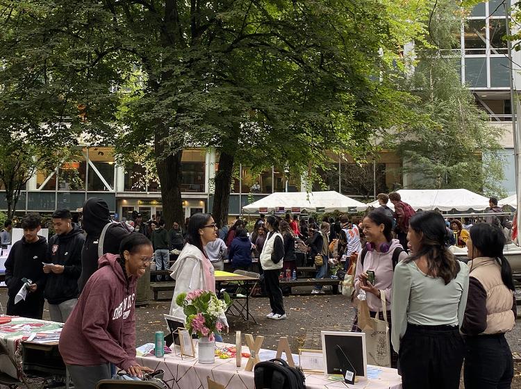 Students take part in the annual Party in the Park in the South Park Blocks outside of Smith