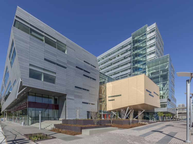 Photograph of the Robertson Life Science Building and its entrance