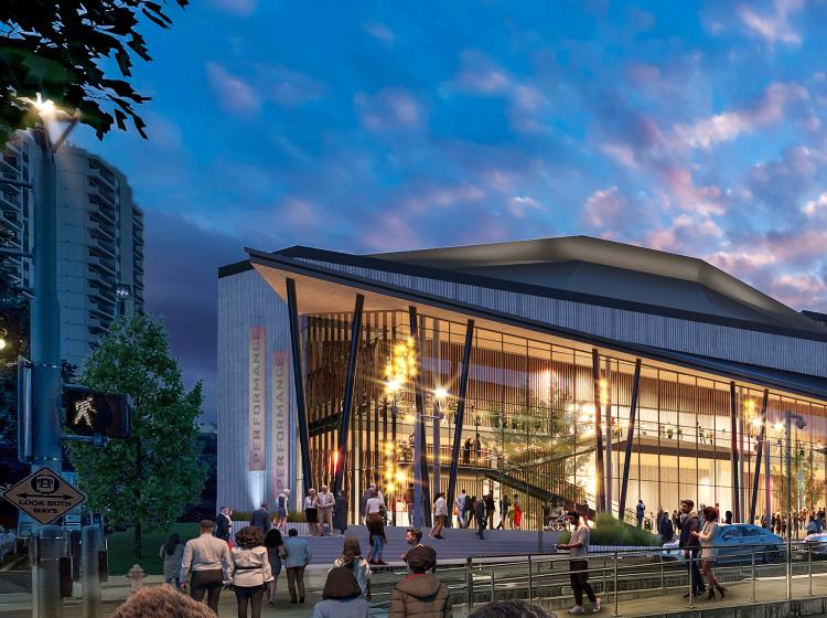 Conceptual Rendering of Proposed Performing Arts Venue