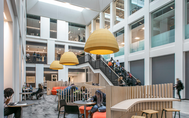 Lounge and space in Fariborz Maseeh Hall
