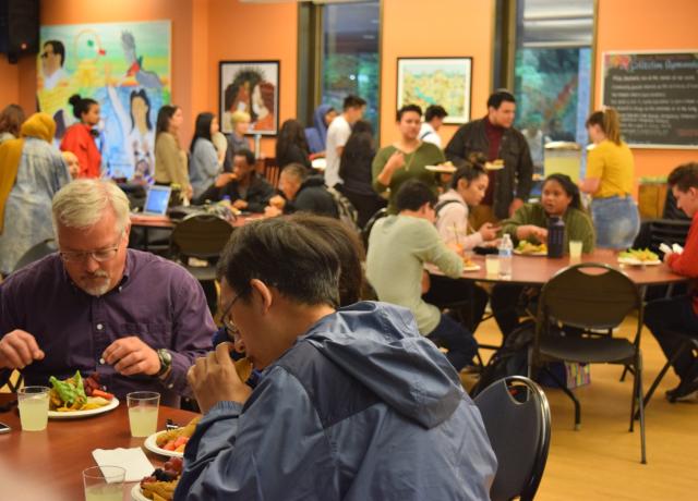 Visitors at the Multicultural Student Center