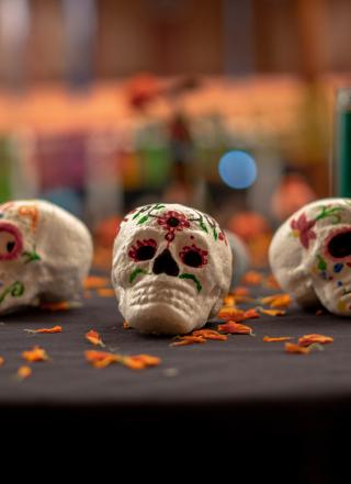 Dia de Muertos Foam Sugar Skulls on the altar