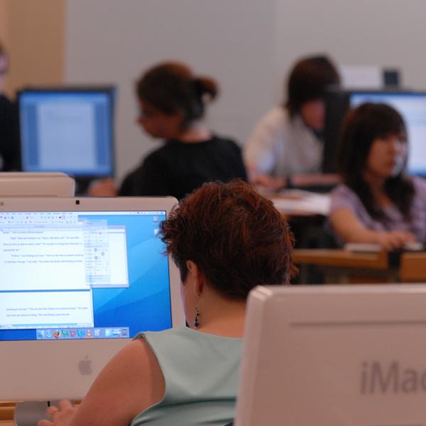 Photo of students in a computer lab.
