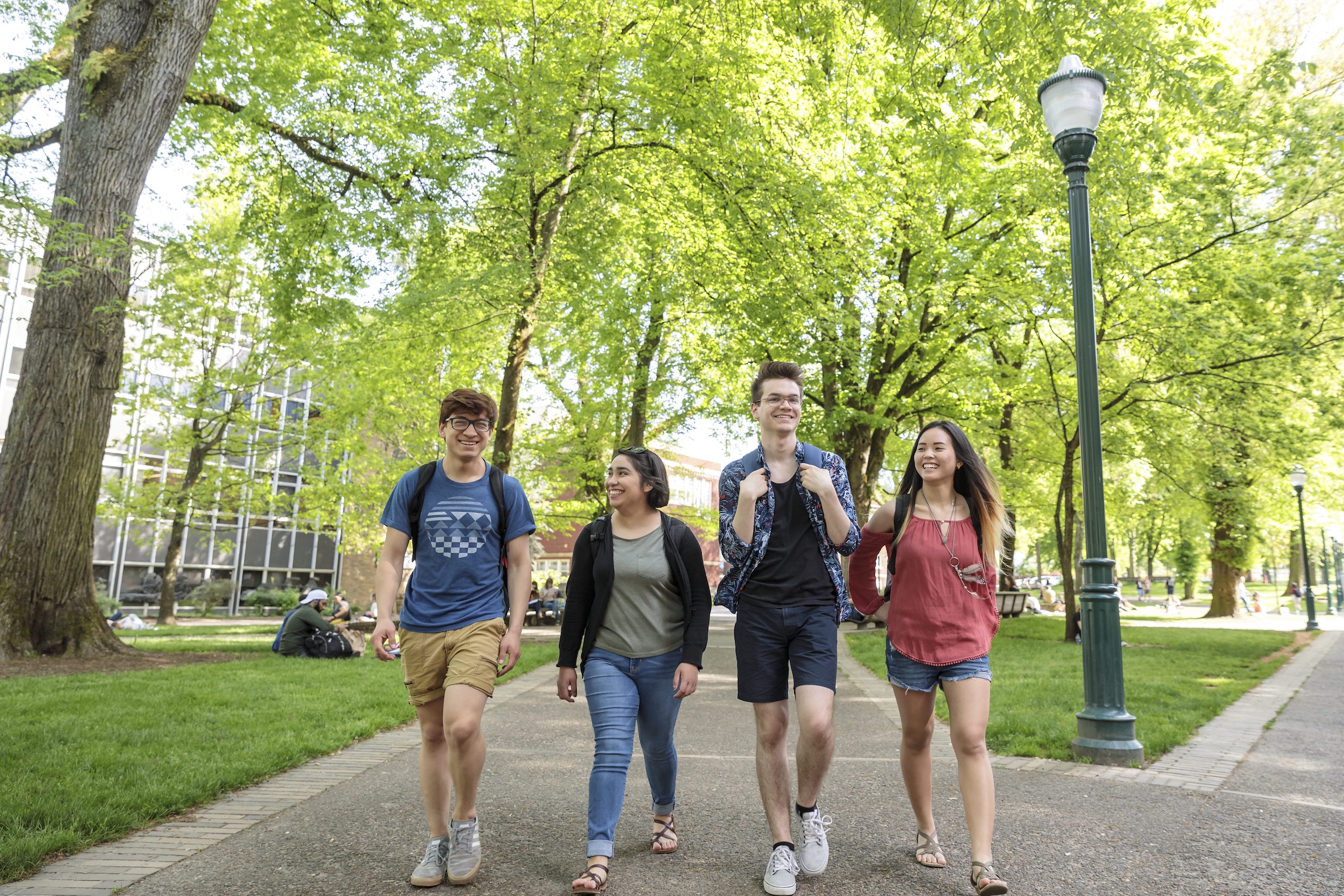 Students in the Park Blocks