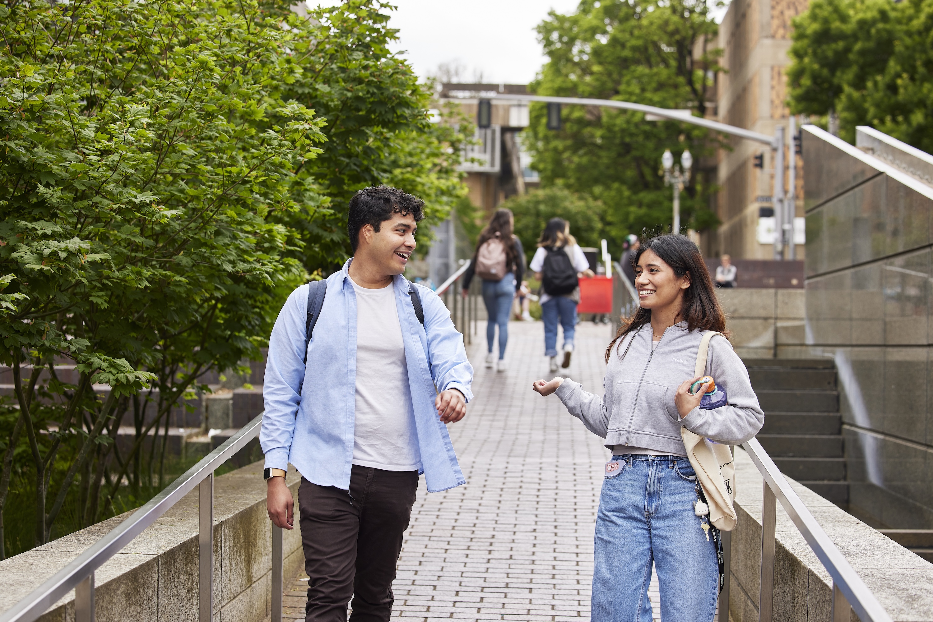 Students walking in Urban Plaza