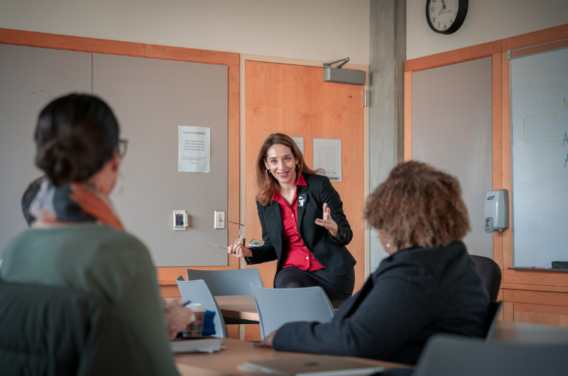 Professor and students in Spanish class
