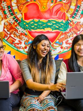 Students smiling