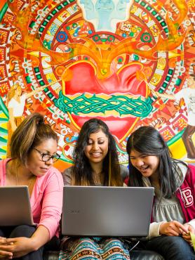 Students smiling