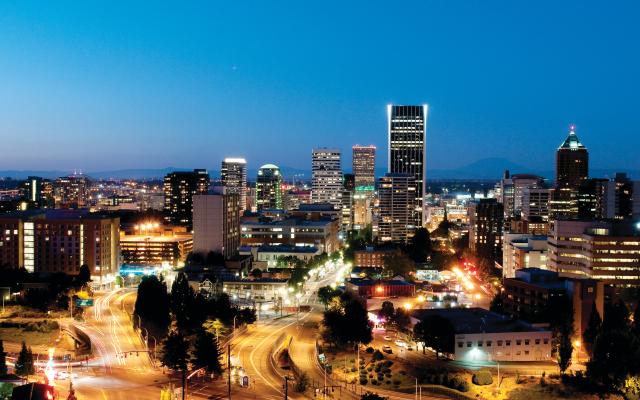 Portland Skyline at Night