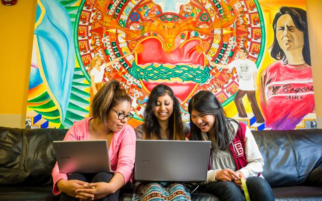 Students smiling