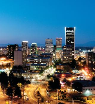 Portland Skyline at Night