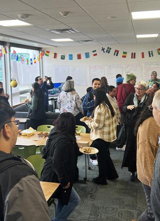 Community gathering in resource center