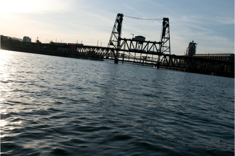 Willamette River with Steel Bridge in background