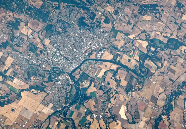 Aerial view of city