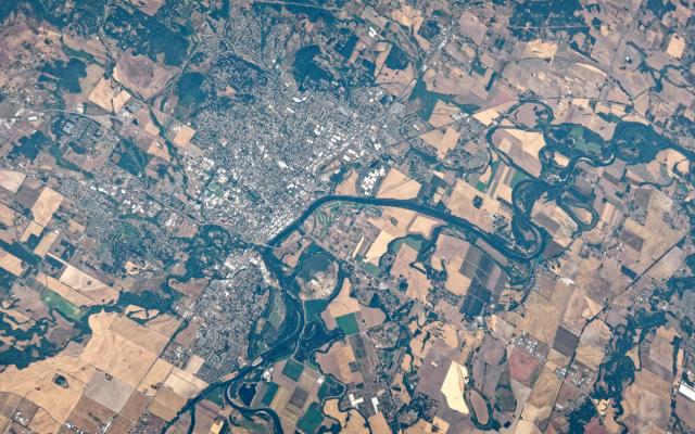 Aerial view of city