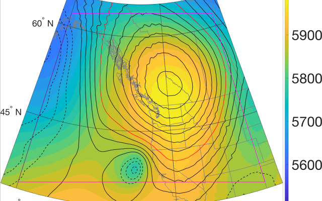 Graphic of atmospheric ridge from 2021 heatwave