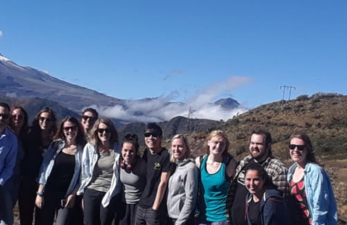 student group in Ecuador