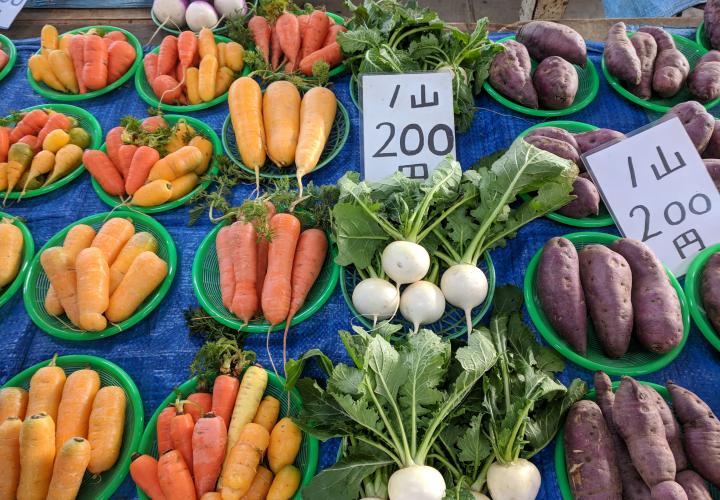 Vegetables in a market in Japan