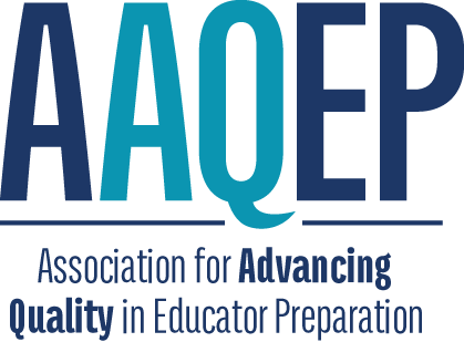 AAEQEP Logo in various shades of blue