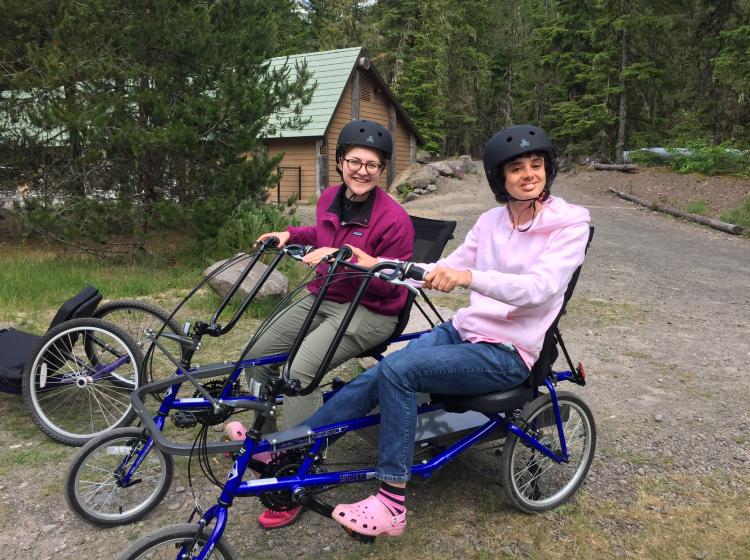 Bicycle riding at Kiwanis Camp