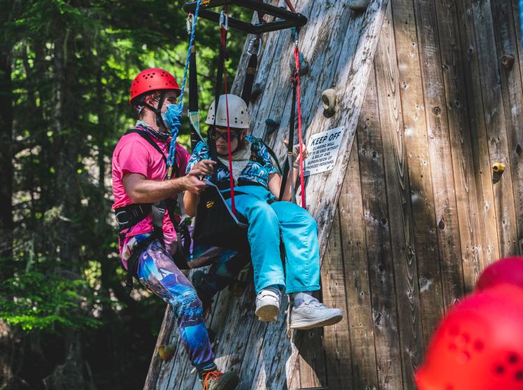 Climbing with Kiwanis Camp