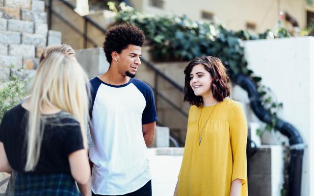 Students talking