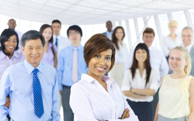 training and development students from portland state standing in a group
